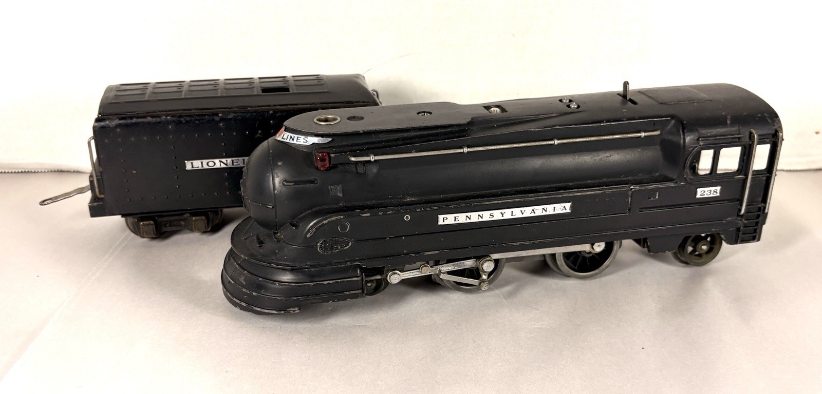 Lionel Prewar O Gauge Scarce Black 238 Torpedo Streamlined Steam Locomotive!