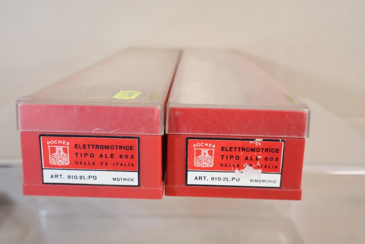 POCHER 810/2L/PO FS TIPPO CLASS ALe 803 ELECTROMOTRICE LOCOMOTIVE 2 CAR SET op