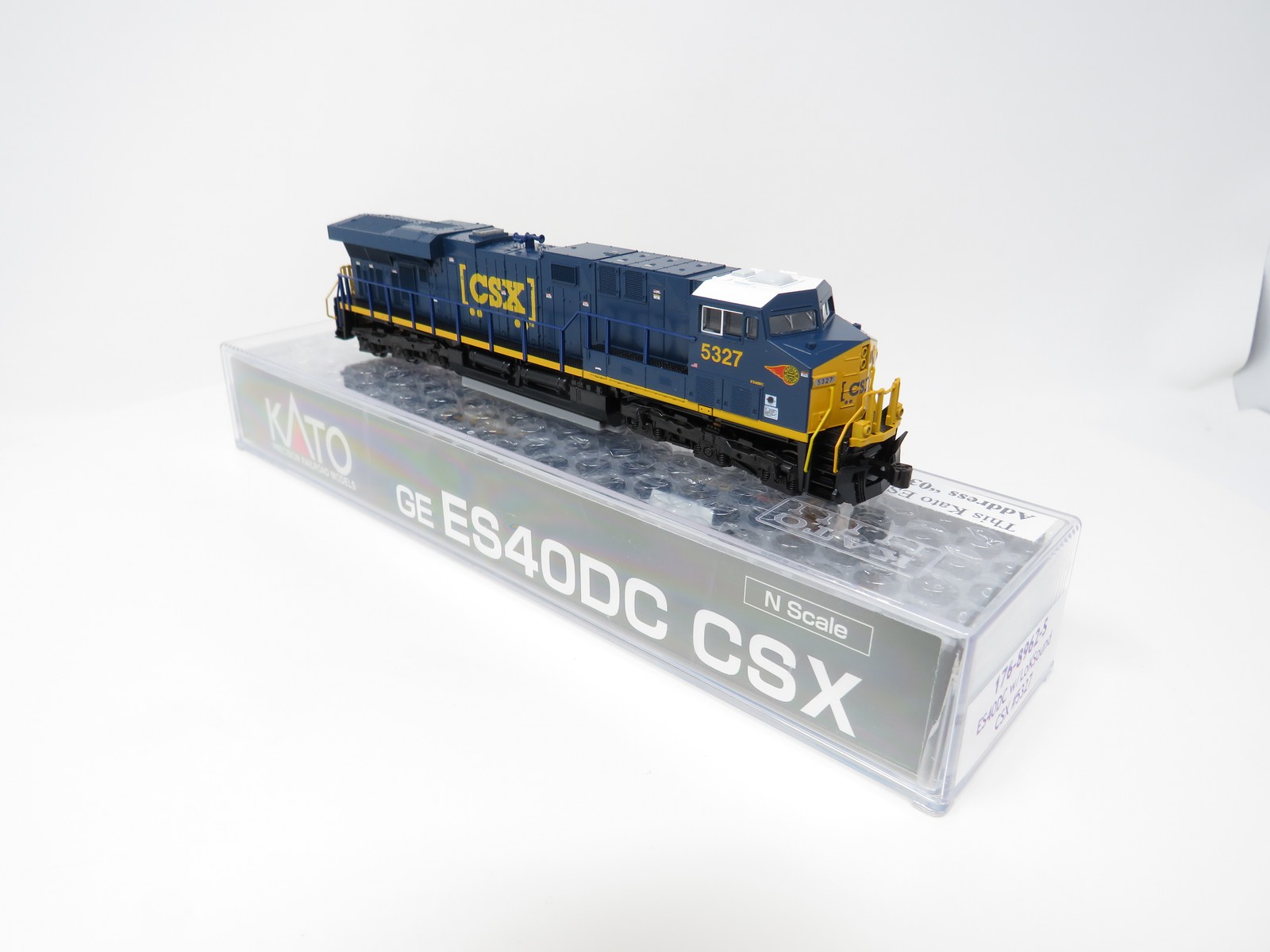 Kato N 176-8962-S Sound DCC CSX #5327 GE ES40DC Diesel Locomotive ESU LokSound