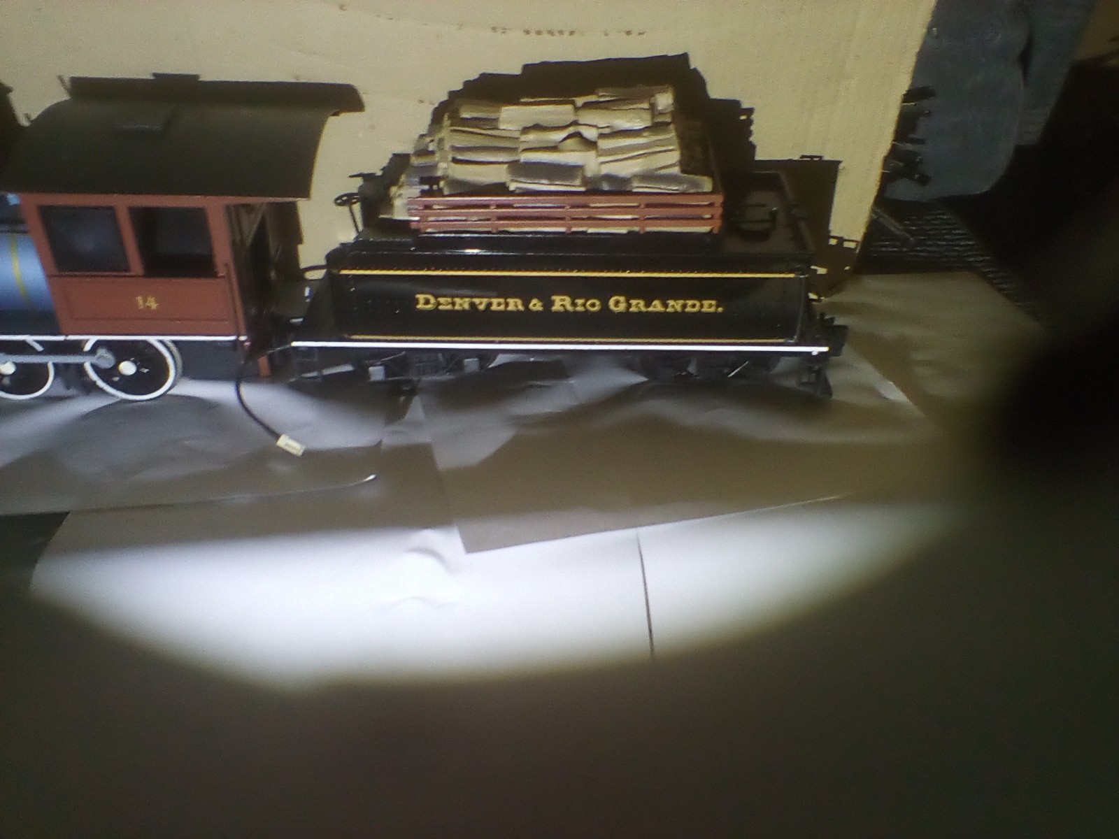 ꙮ Bachmann G Big Hauler D&RG #12 4-6-0 Steam Engine Item 8 254 with tender.