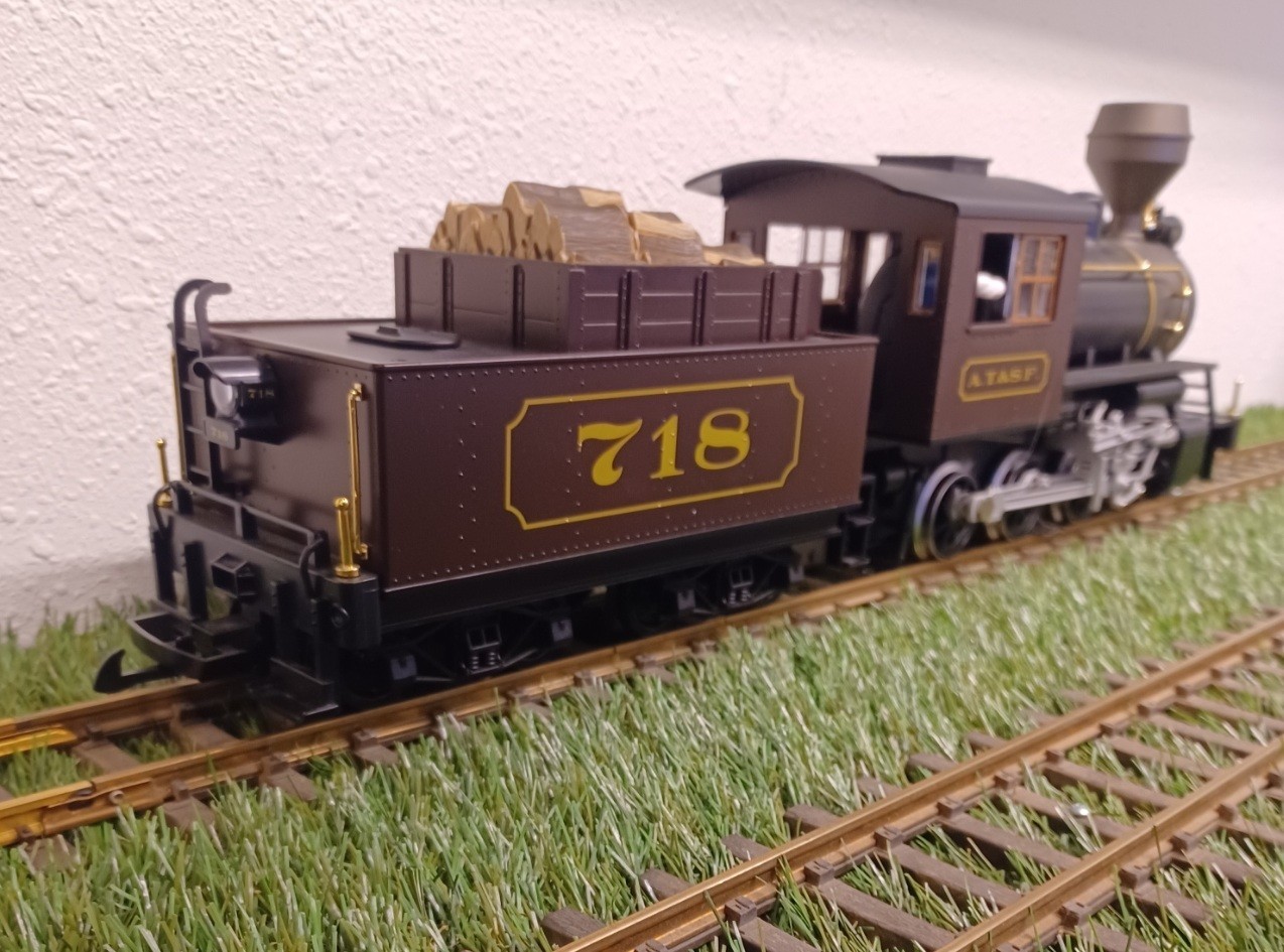 Piko 38238 G Santa Fe Mini-Mogul Steam Locomotive with Tender #718