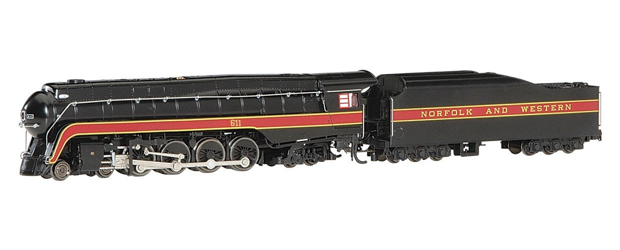 Bachmann 53253 N Scale N&W Class J 4-8-4 DCC Sound Value Steam #611