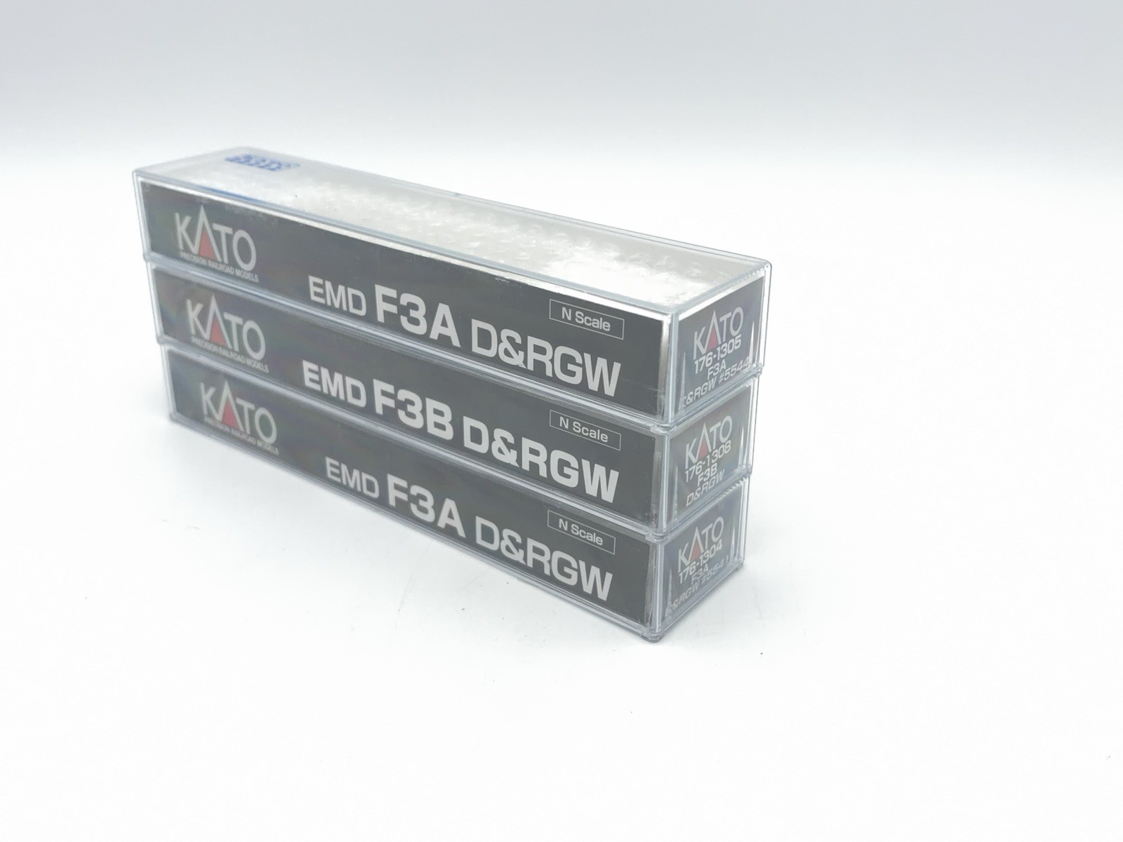 KATO – N – D&RGW – EMD F3A/B/A Loco Set #5544/5541 – Train 176-1304, 1305, 1308