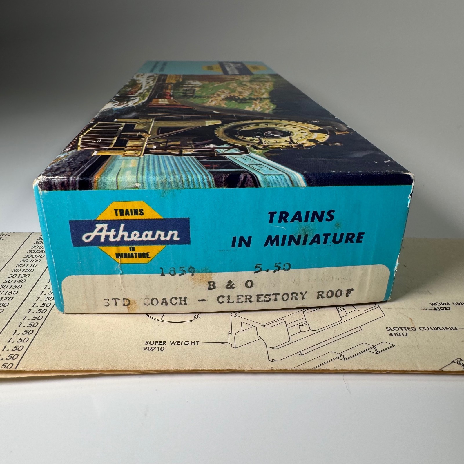 Athearn Trains In Miniature Baltimore & Ohio Toy Train Model Vintage Blue Box