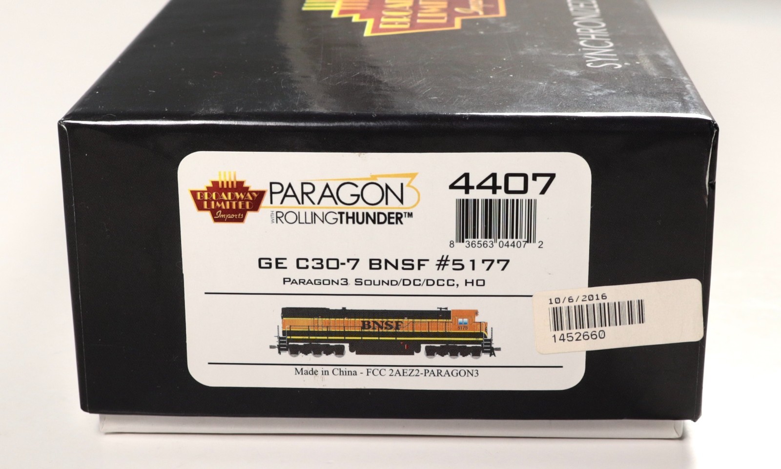 Broadway Limited #4407 Paragon 3 Rolling Thunder GE C30-7 BNSF 5177 sound DC/Dcc