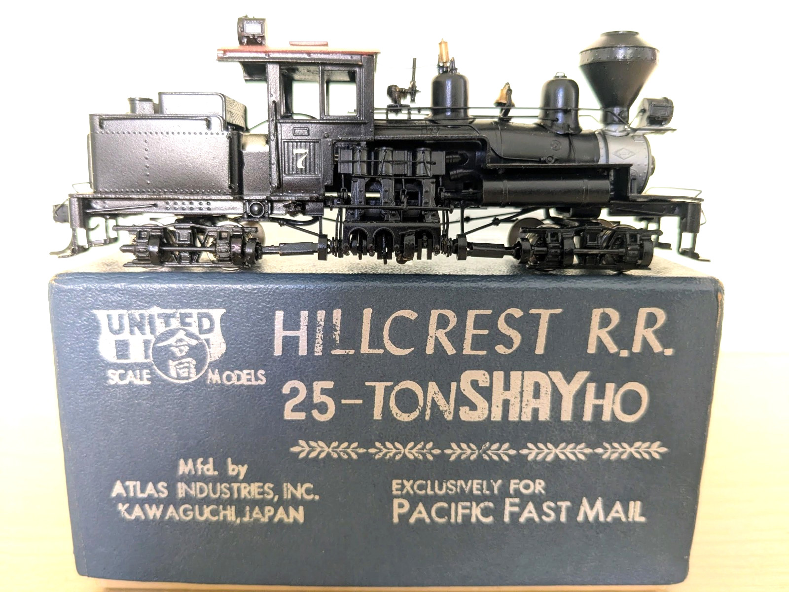 L@@K! BRASS HILLCREST R.R. LIMA 25-TON SHAY PFM UNITED HO *PRO-PAINT *RUNS G@@D!