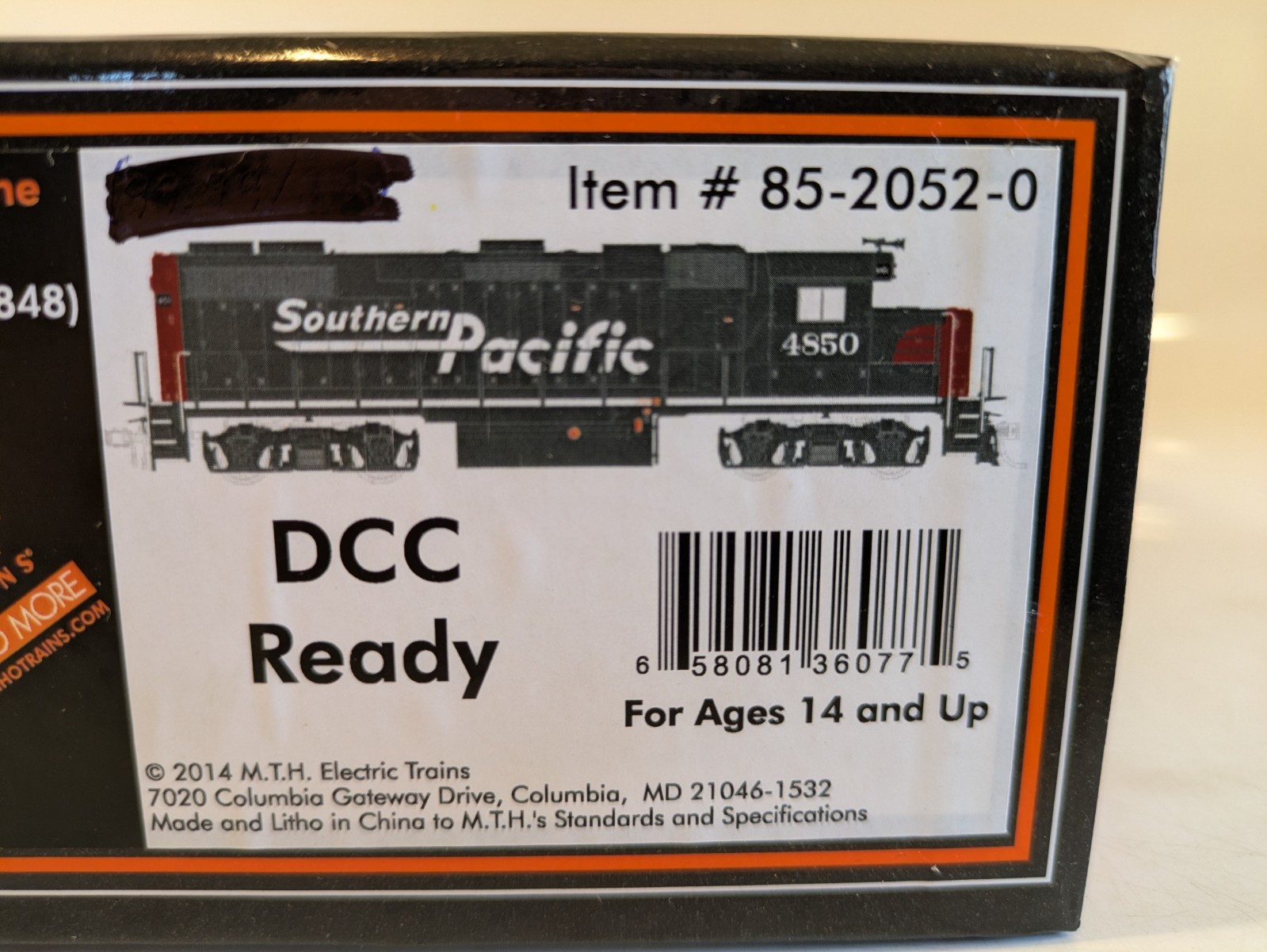 HO MTH EMD GP38-2 SP Southern Pacific DCC Ready NIB NOS # 85-2052-0