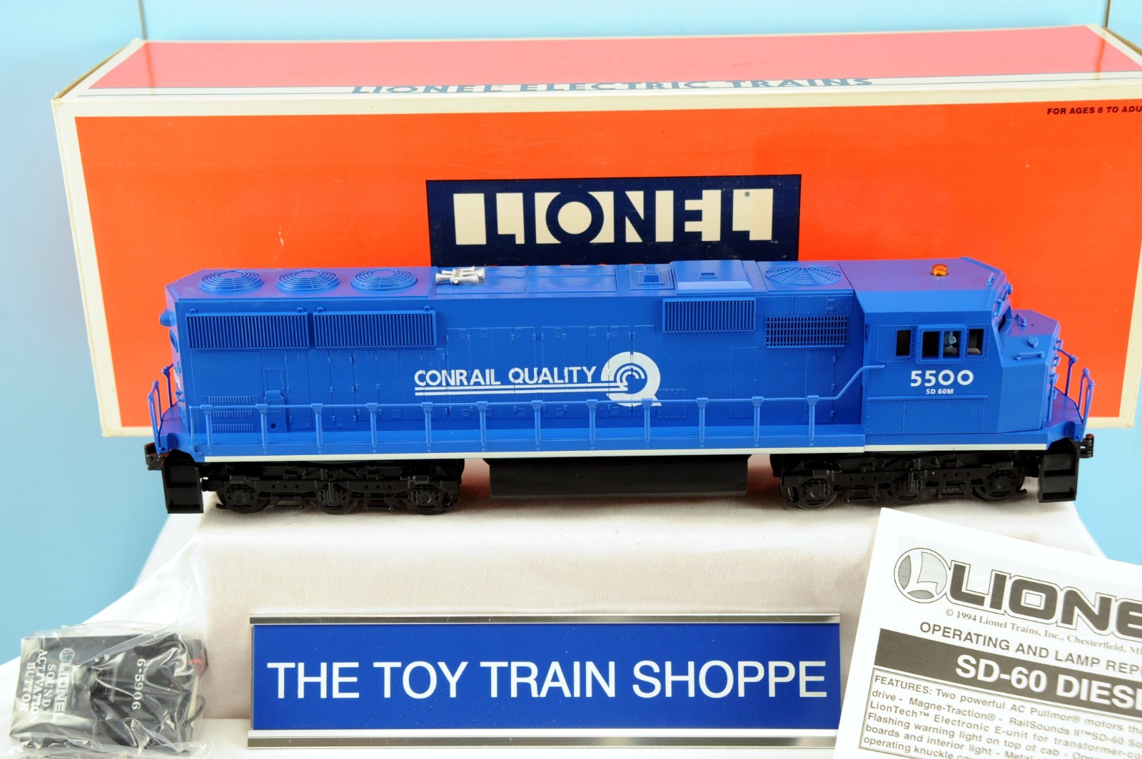 LIONEL 18216 CONRAIL SD-60M DIESEL ENGINE W RAILSOUNDS. TESTED. NEW IN BOX.