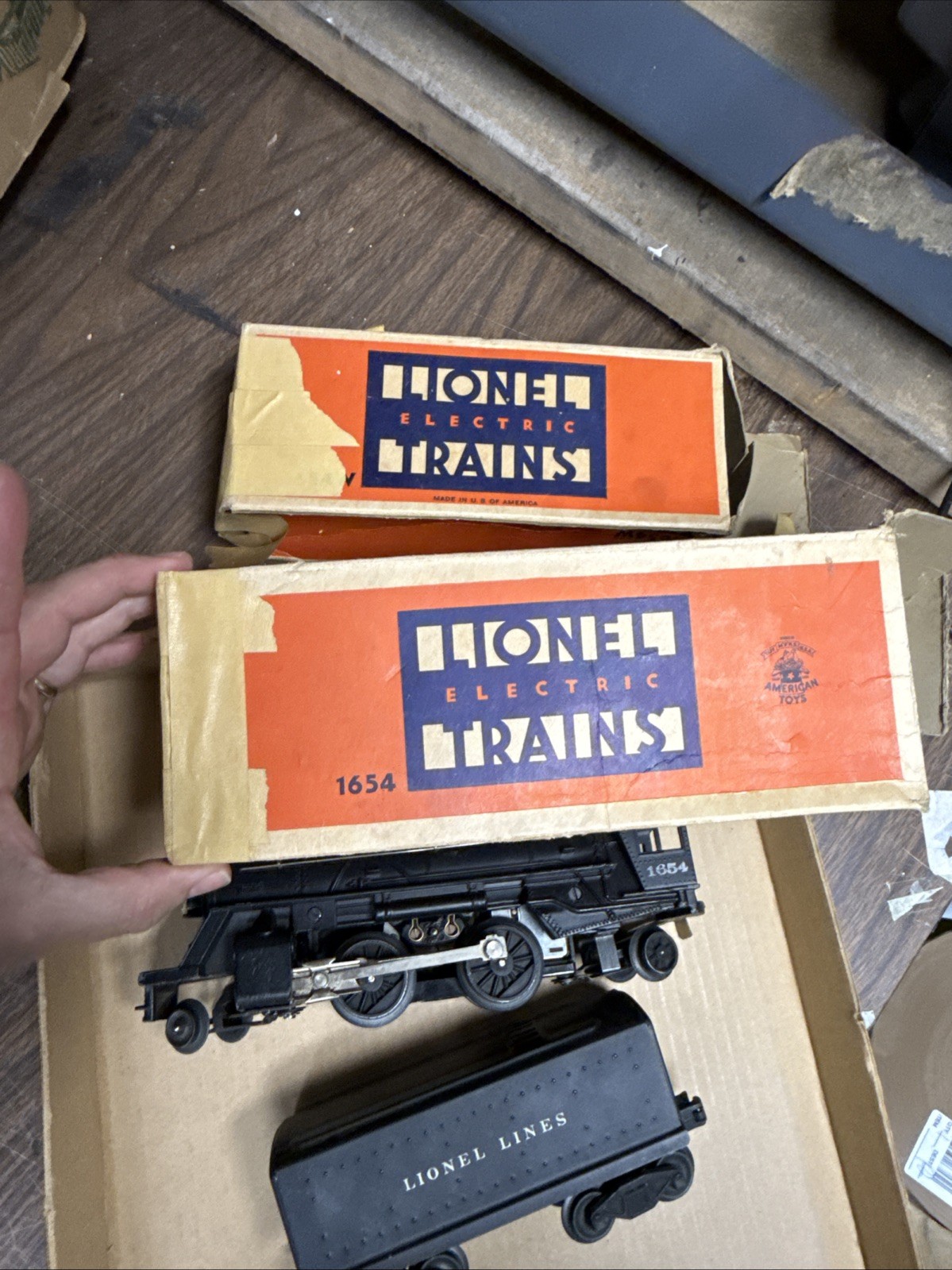 Lionel Steam Locomotive 1654 W Tender 1654W Vintage Runs