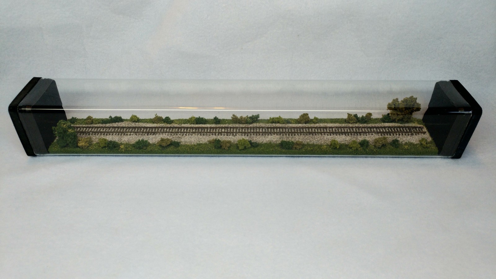 Z SCALE 14″ DISPLAY TUBE – “SUMMER SCENE” – FOR ANY Z LOCOS AND CARS