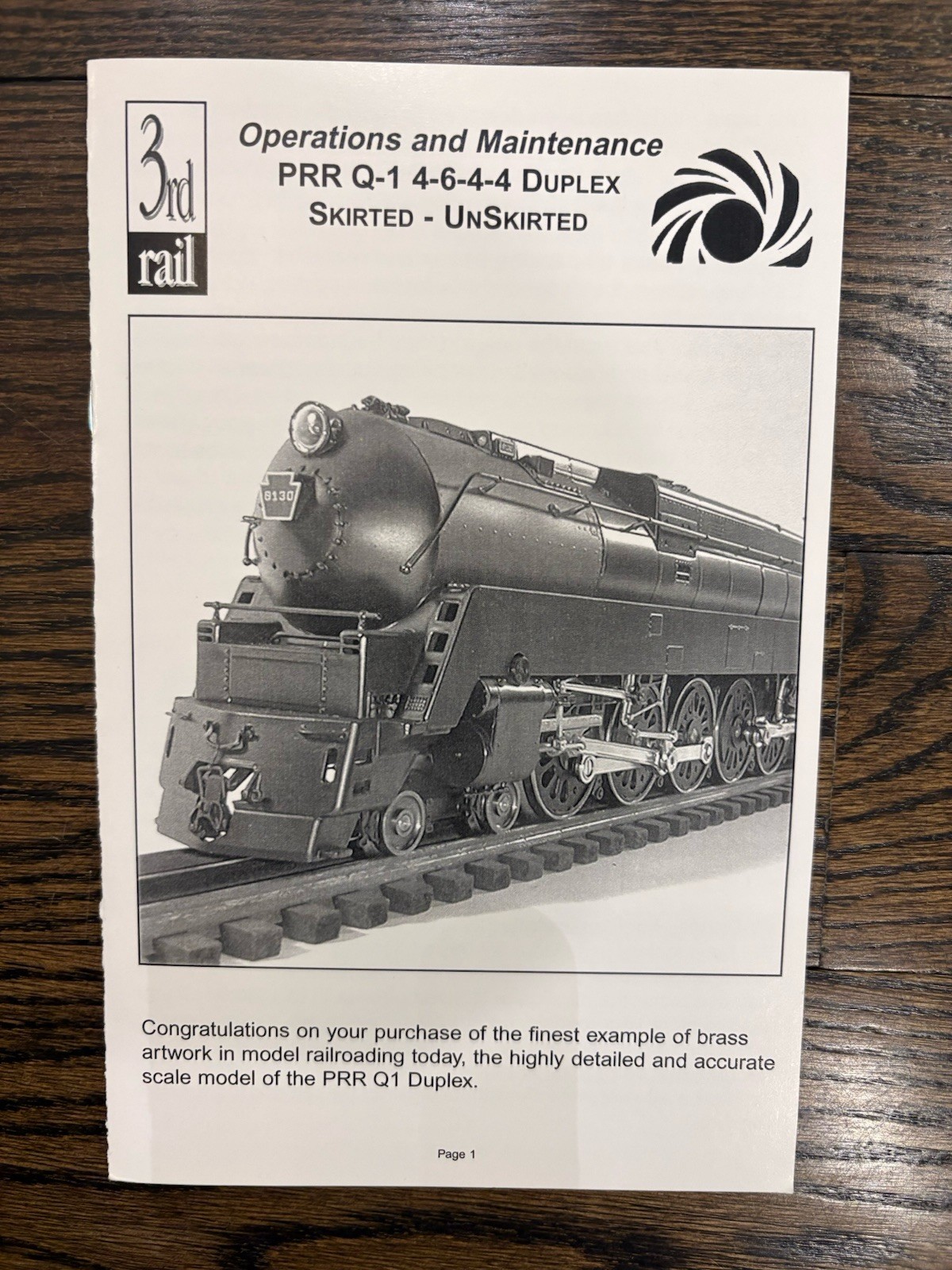 3rd Rail Sunset Models Brass O Scale PRR Q-1 4-6-4-4 #6130 Skirted! NIB MINT