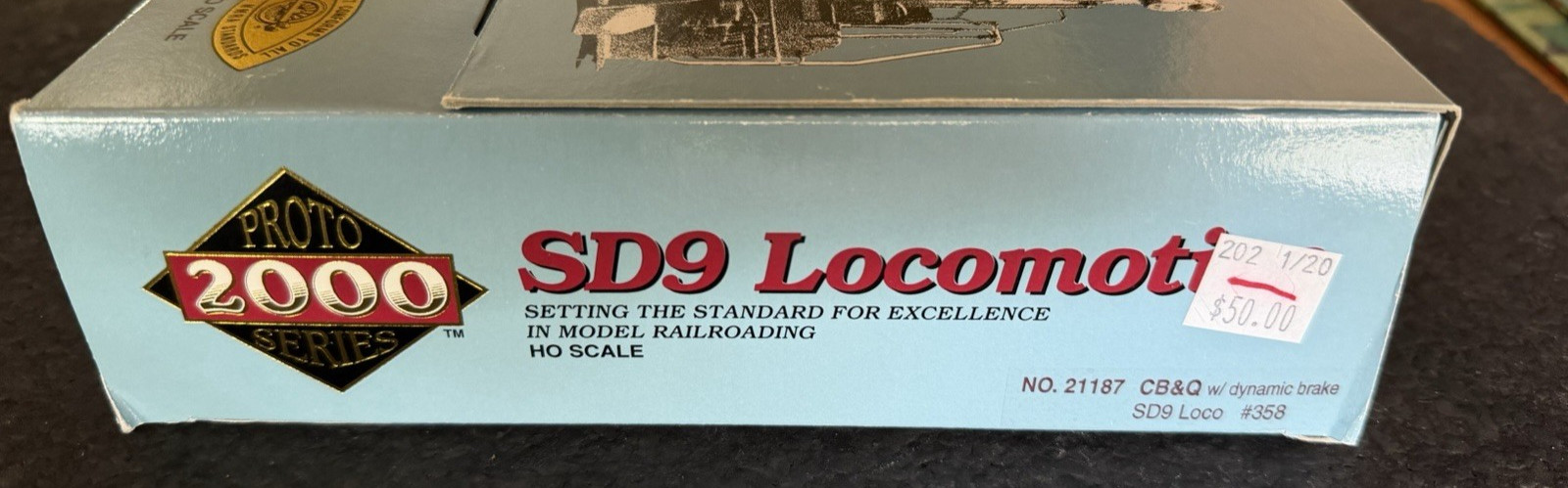 Life-Like Proto 2000 – CB&Q SD9 #358 1950s “Chinese Red” livery DC HO Scale