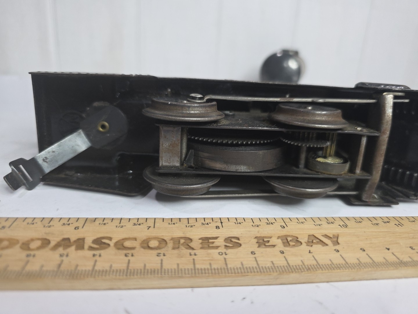 MARX Pre War O Gauge Pressed Steel Wind Up Locomotive *NO KEY* Tested Works Tank