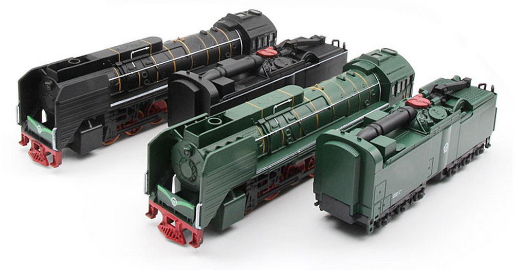 HO Scale 1/87 Diecast Train Locomotive & Carriage Pull Back with Sound Light