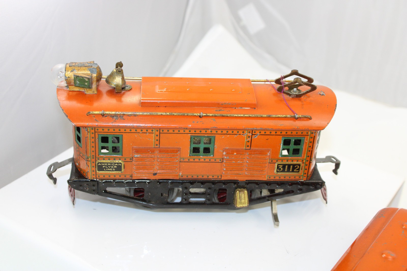 O Gauge – Pre-War American Flyer – Paul Revere Boxcab Set – Orange