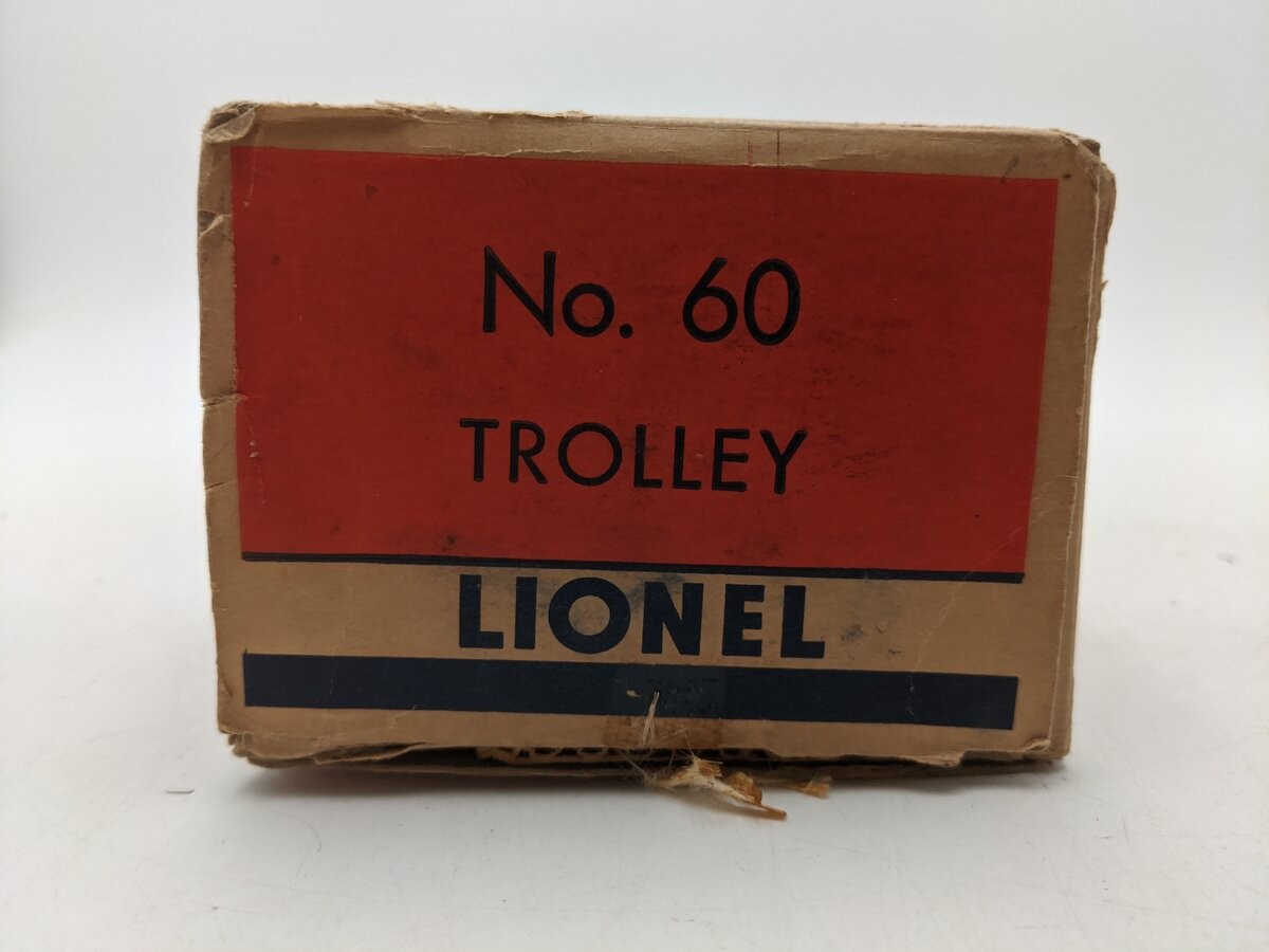 Lionel 60 Vintage O Lionelville Motorized Rapid Transit Trolley/Box