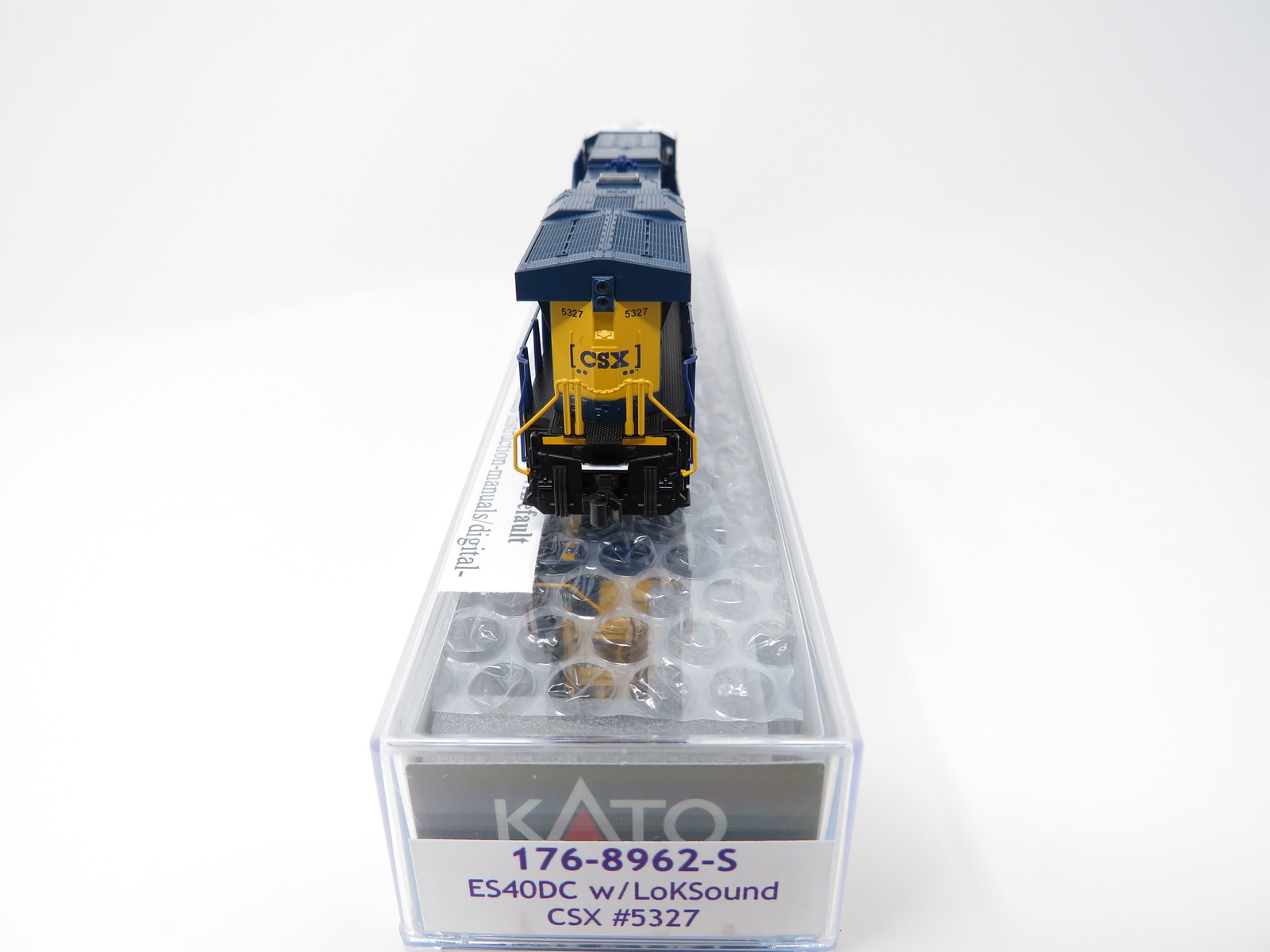 Kato N 176-8962-S Sound DCC CSX #5327 GE ES40DC Diesel Locomotive ESU LokSound