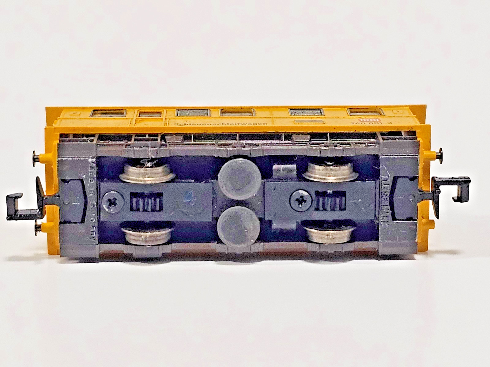 N SCALE FLEISCHMANN PICCOLO 7968 SCHIENENSCHLEIFWAGEN BR 740 001-0 DB RAIL GRIN