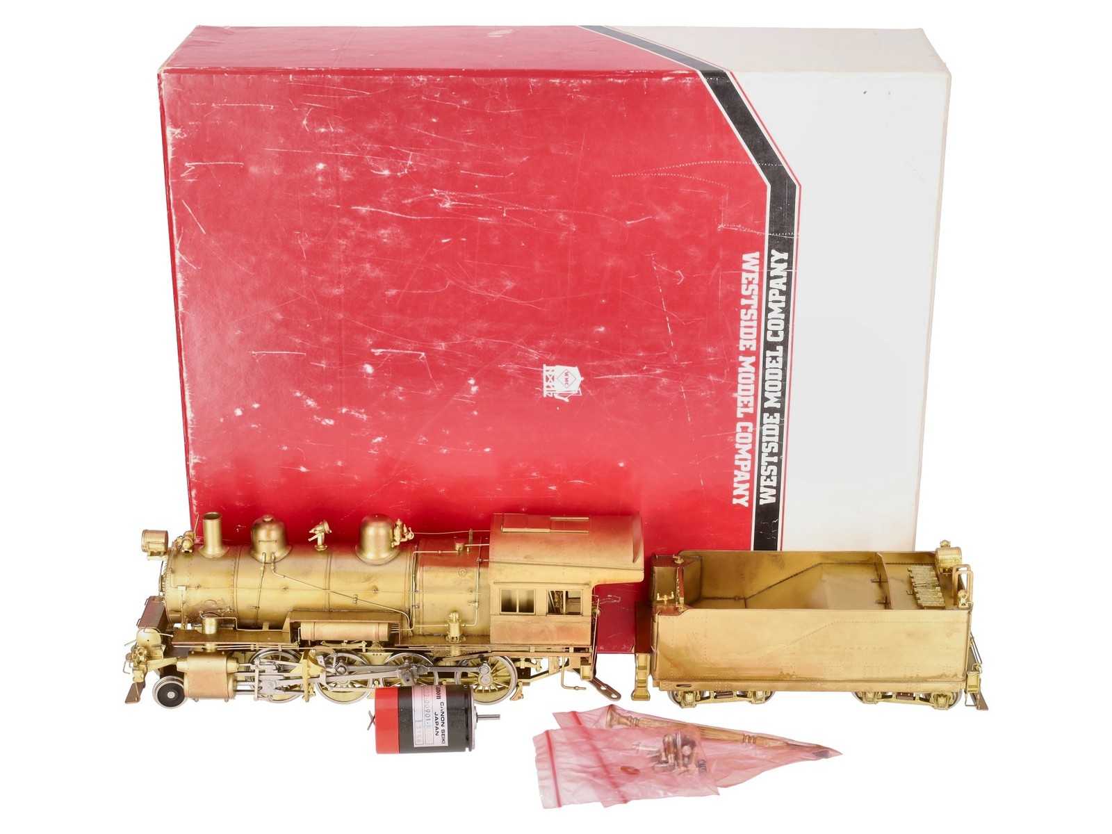 Westside Model O Brass PRR H-6sb 2-8-0 Steam Engine & Tender (2-Rail)- Unpainted