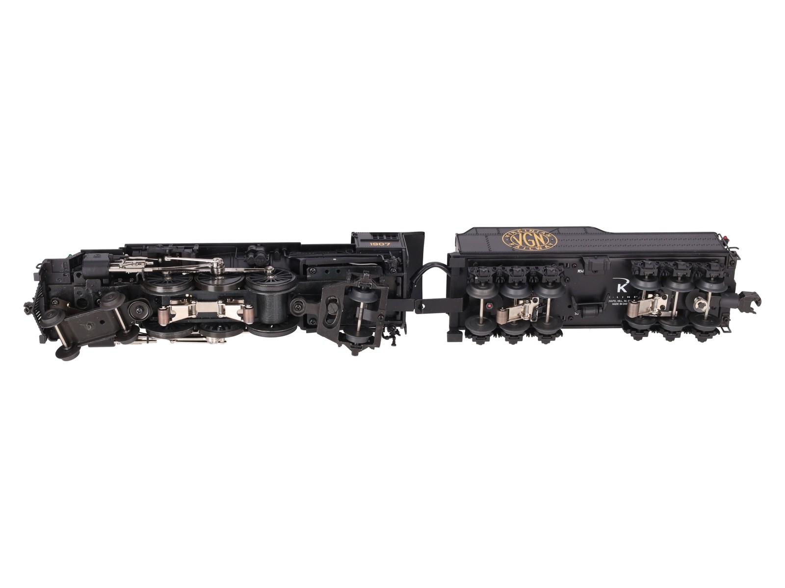 K-Line K3399-0002S O Gauge Virginian Pacific Steam Locomotive w/TMCC #1907 EX
