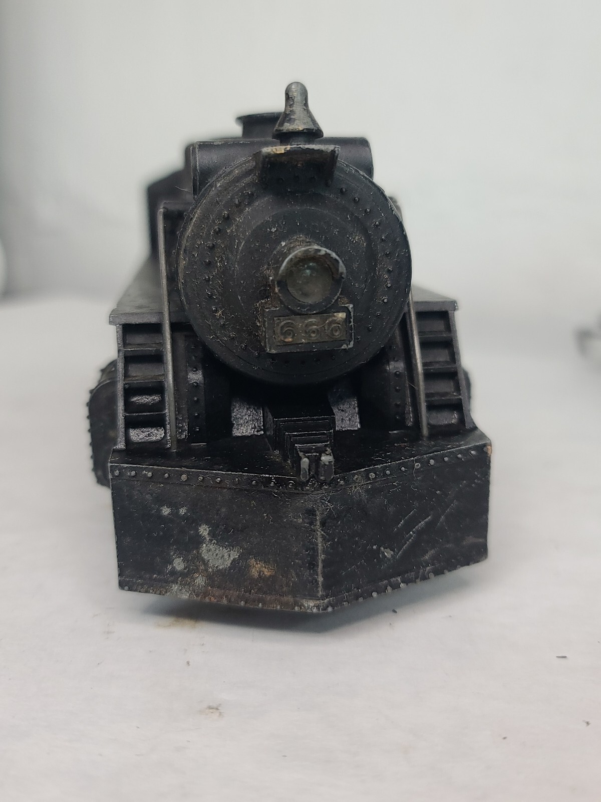 Asis Working #666 Marx O Cast Metal 0-4-2 Steam Locomotive Tin Tender & Caboose