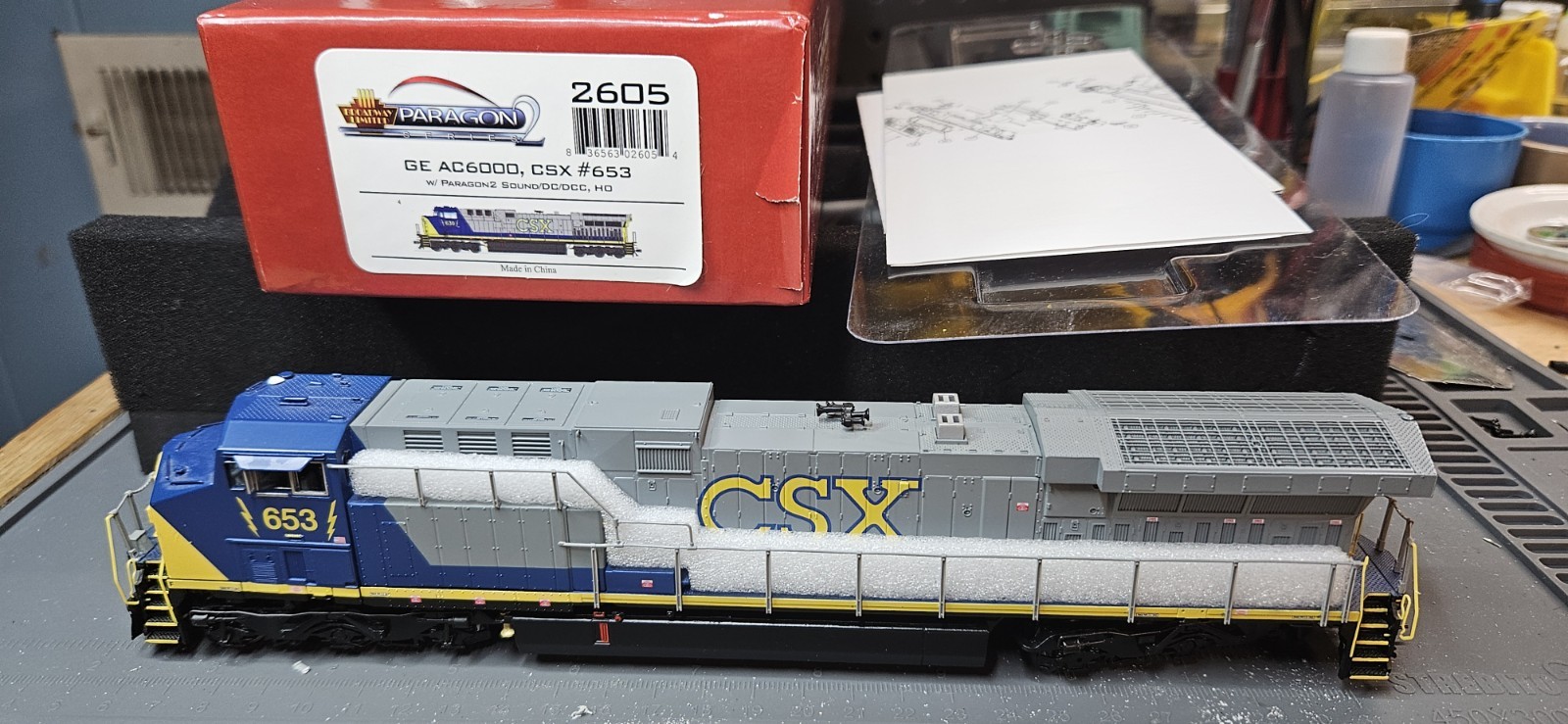 Broadway Limited 2605 HO CSX GE AC6000CW Paragon2 #653 Locomotive