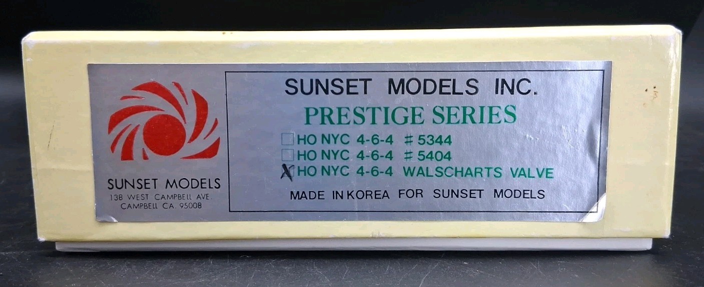 SUNSET MODELS HO Gauge BRASS NYC 4-6-4 Walscharts valve Locomotive & Tender