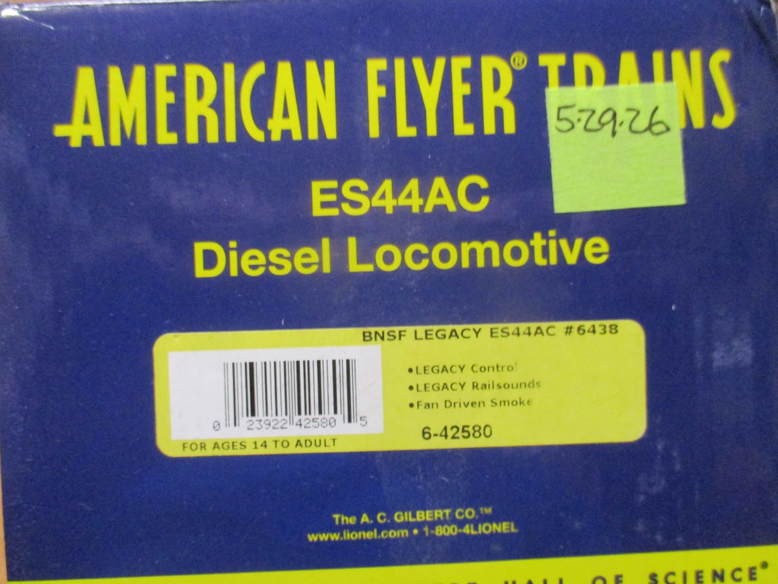 Amer Flyer 6-42580 BN Legacy ES-44AC Diesel (5/30/26) Hirail wheels