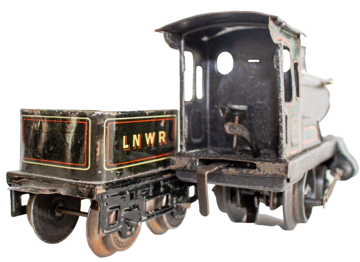 Vintage 1915-1920 Bing 0-Gauge 0-35 Stork Leg Clockwork Locomotive
