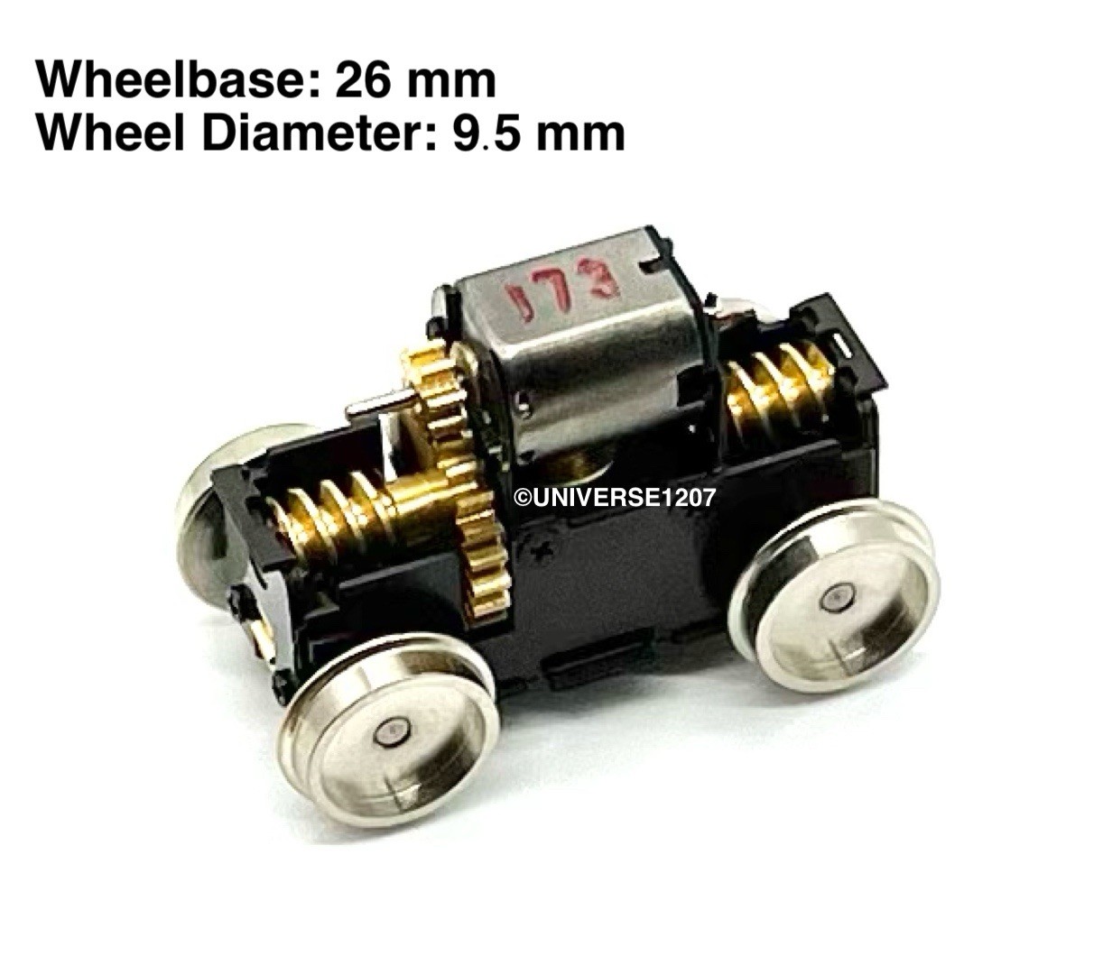 H0/OO/On30/Oe Aru 16.5mm Gauge Locomotive Power Drive Chassis 26mm/9.5mm HO 0e
