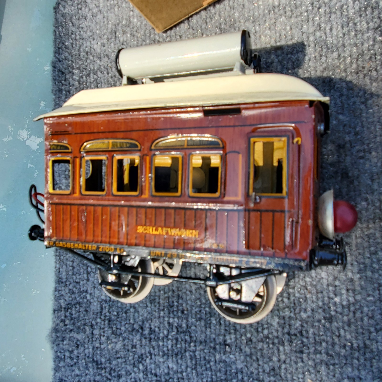 Early Marklin Electric 1 Gauge Trolley Engine and Trailor, #889 On Both, Rare