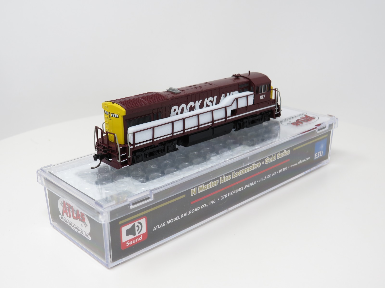 Atlas N 40005931 DCC Sound Rock Island RI GE U33B Diesel Locomotive ESU LokSound