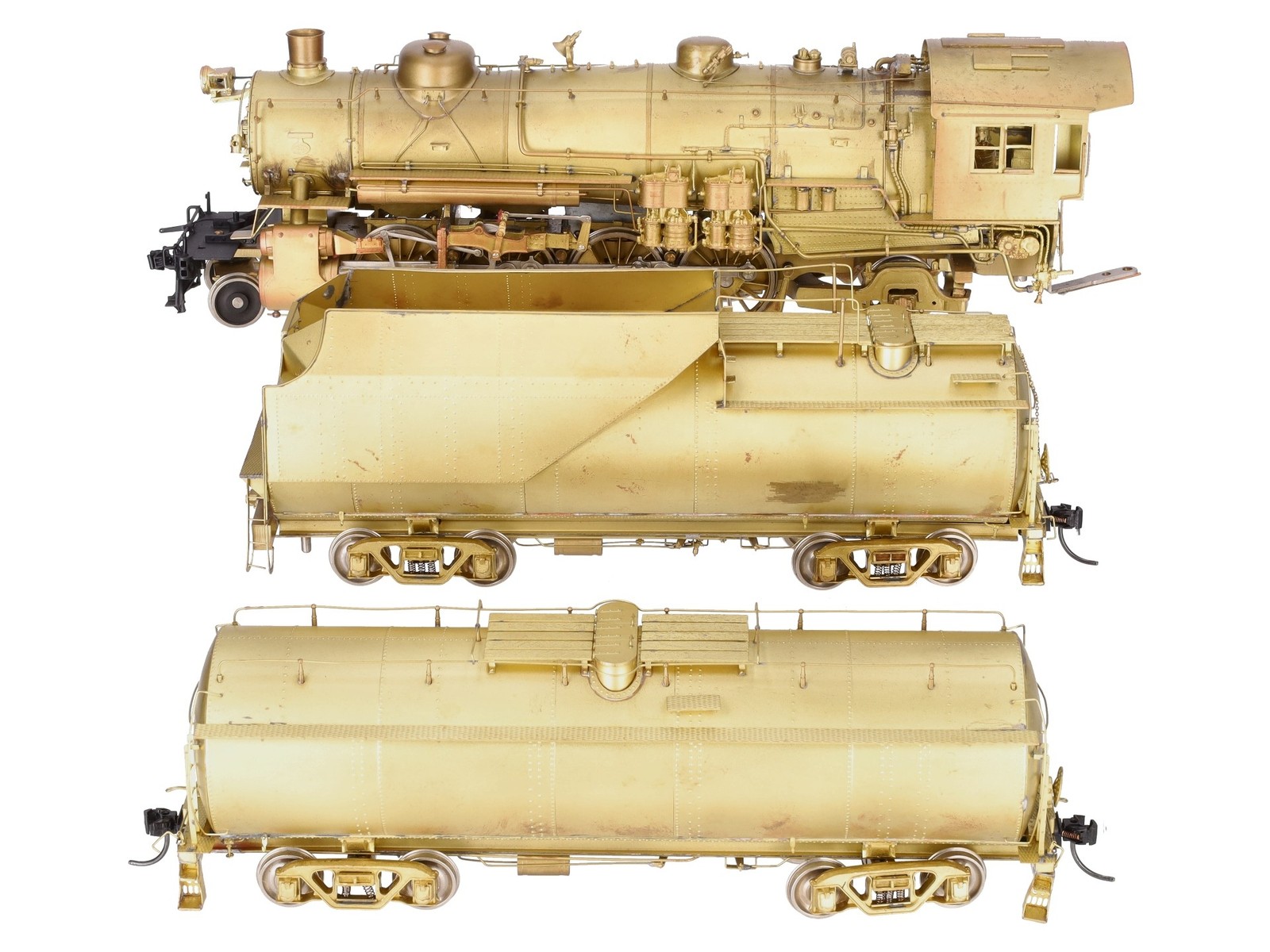 Westside Model Co. O Brass B&O Q-4b 2-8-2 Steam Engine w/ Auxiliary Tender – 2R