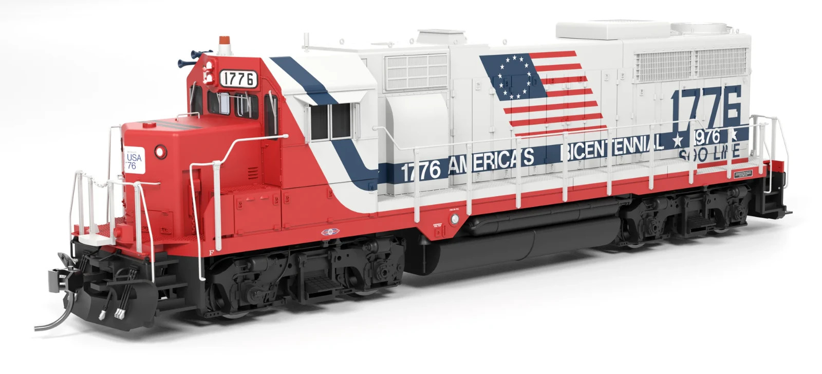 Broadway HO 10019 EMD GP35, SOO 1776, Bicentennial Scheme, Paragon4 Sound/DC/DCC