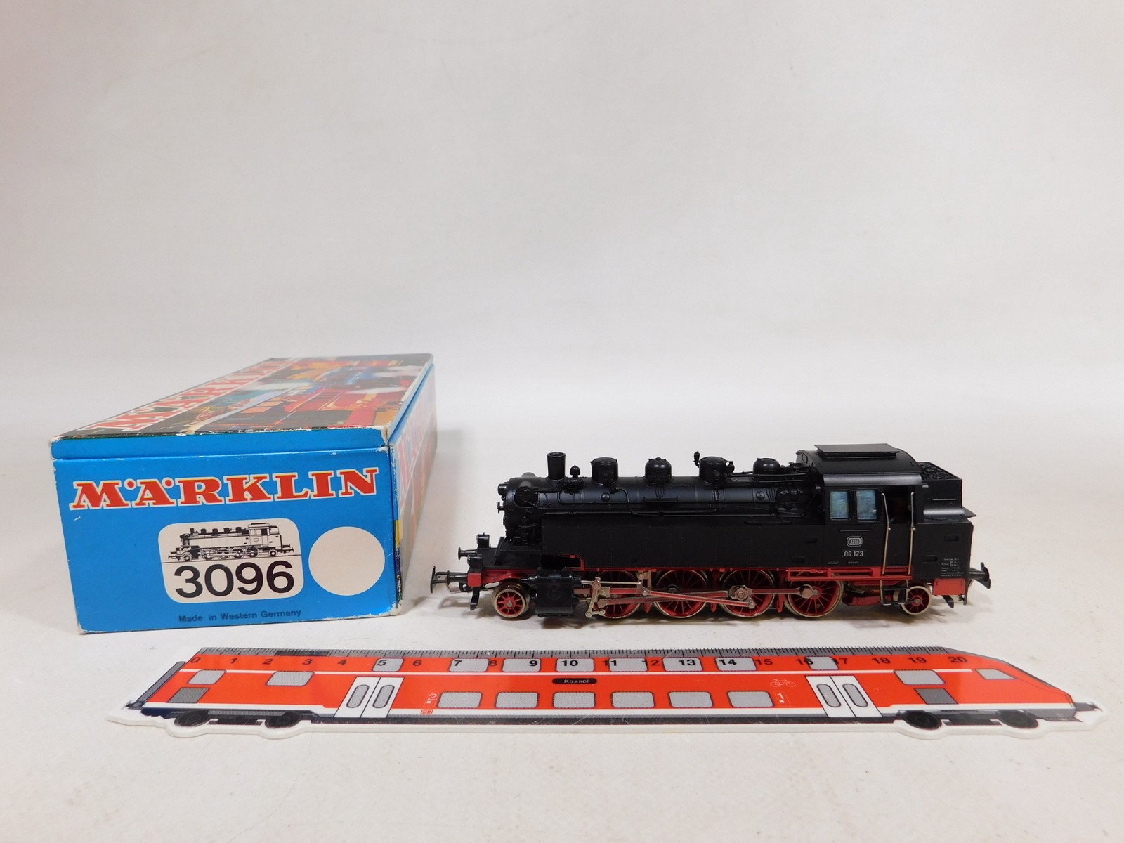 Märklin H0 AC 3096 Steam Locomotive Tender 86 173 DB Telex Very Good+ Box #