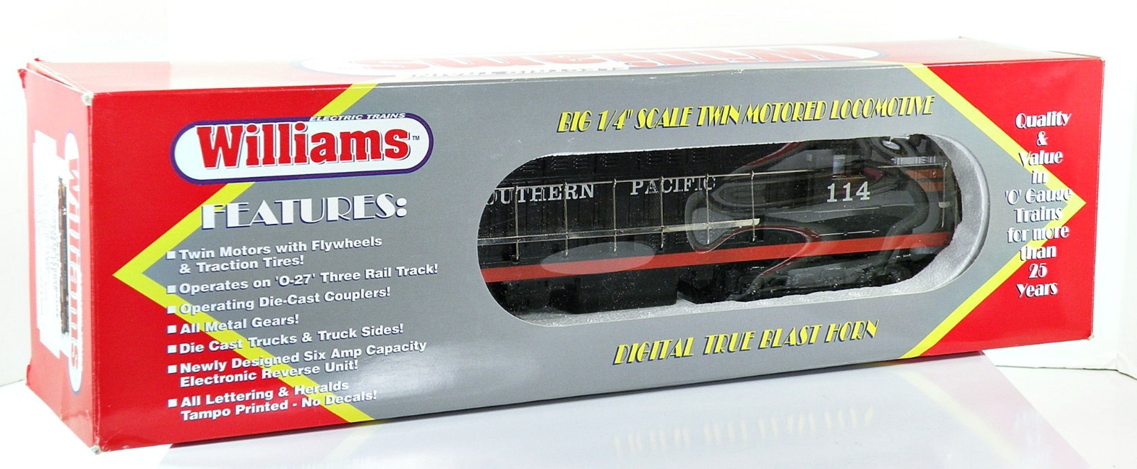 Williams FM-112 Southern Pacific SP FM Trainmaster w/True Blast II Horn