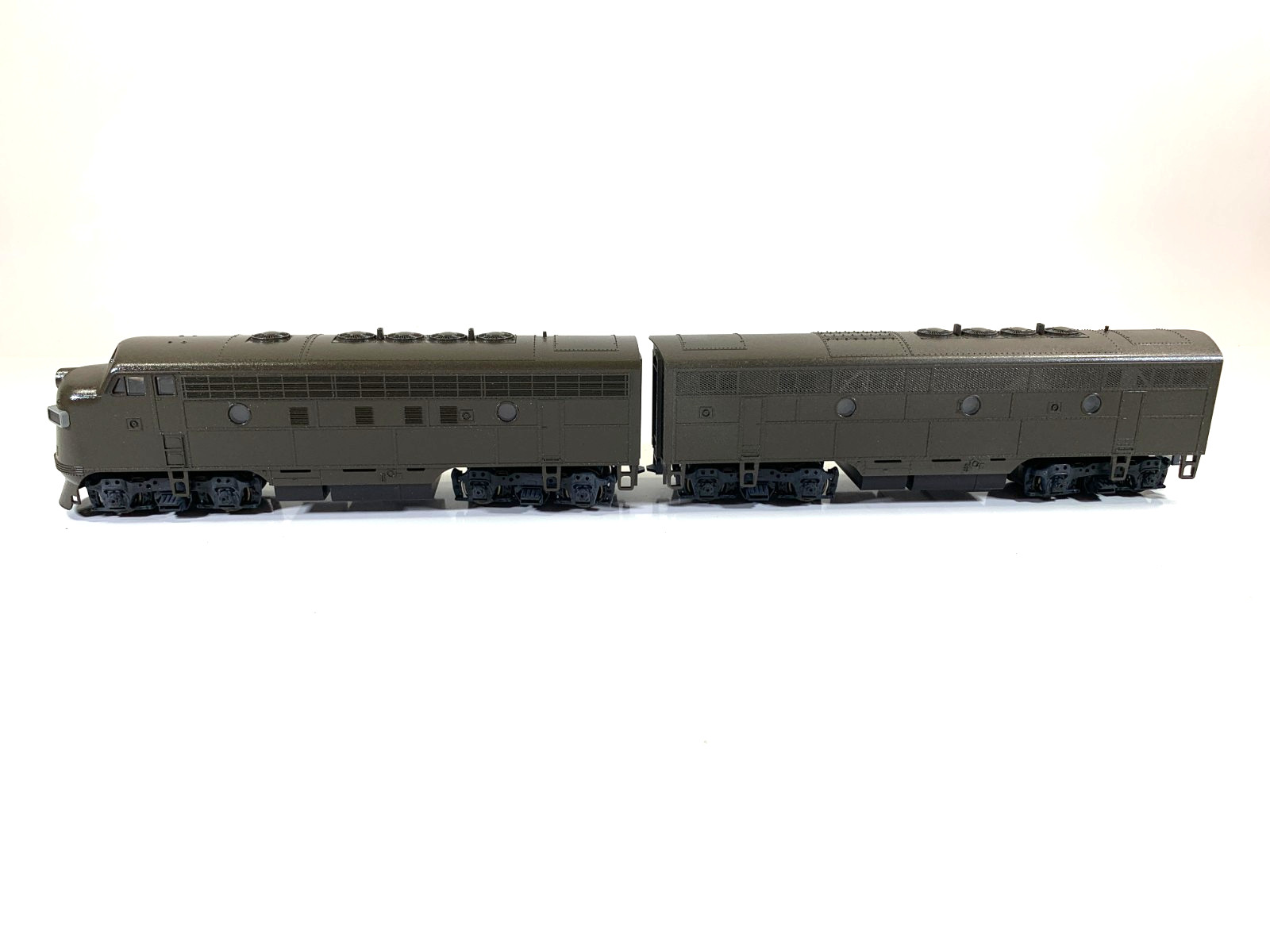HO Stewart Hobbies F3AB Set Phase 1 Custom Painted Olive Drab