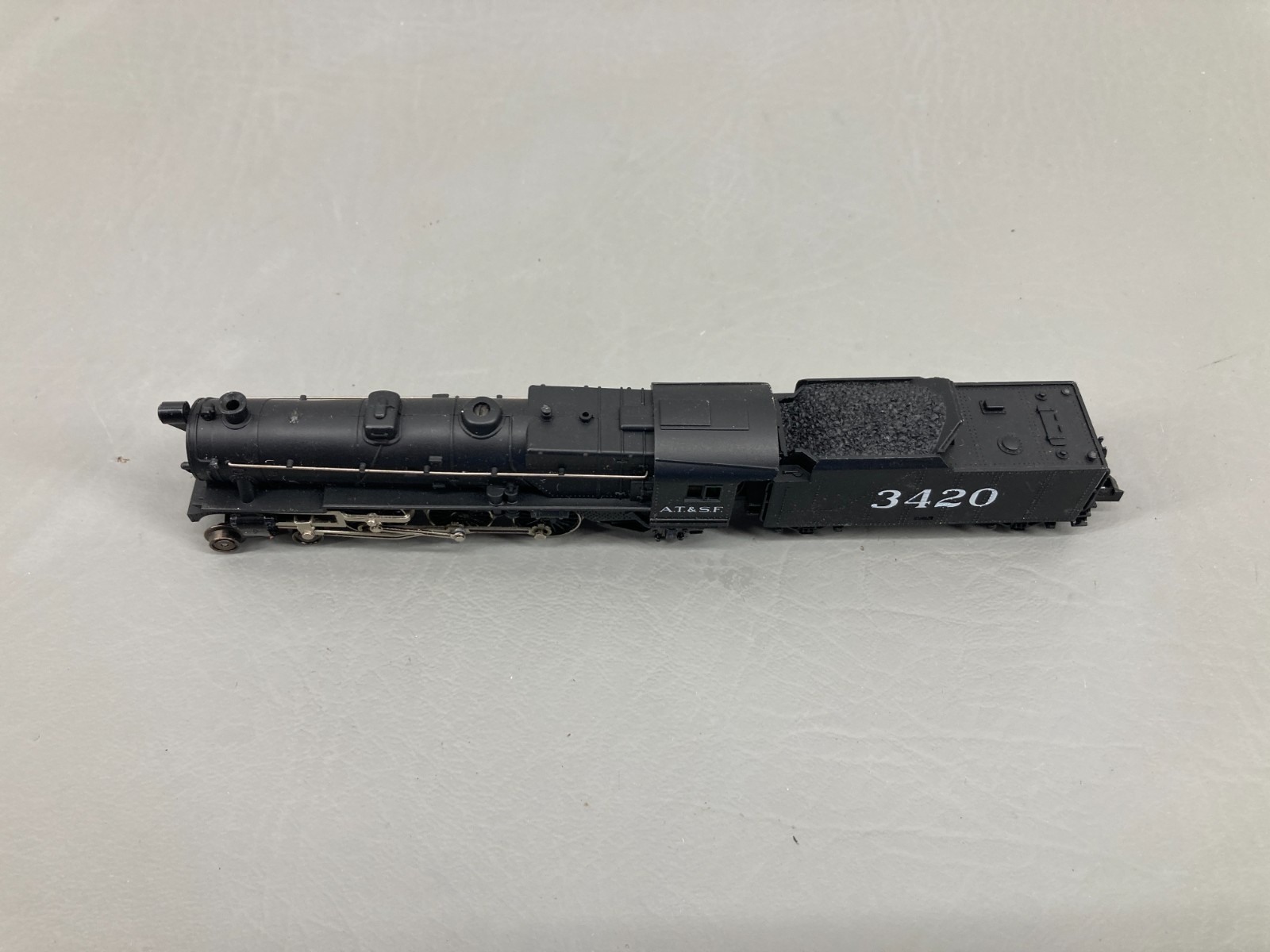 Vintage Trix N Scale Steam Locomotive & Tender 3420 AT & SF West Germany
