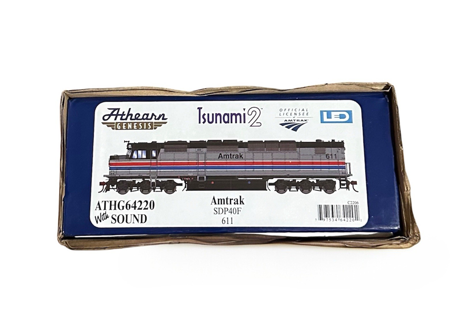 Athearn Genesis ATHG64220 HO SDP40F Tsunami2 Sound/DCC/LED Amtrak Phase II #611