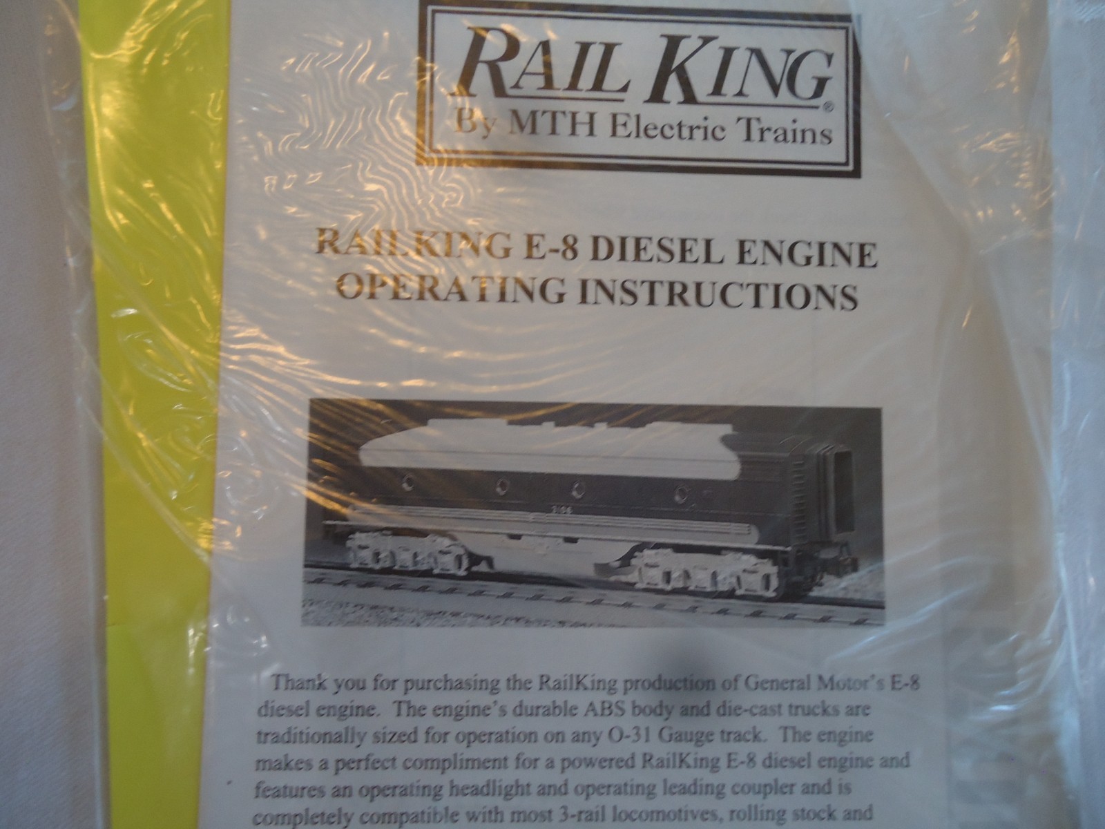 Rail King by MTH O Scale Rock Island EMD E-8 B Unit Diesel w/Proto