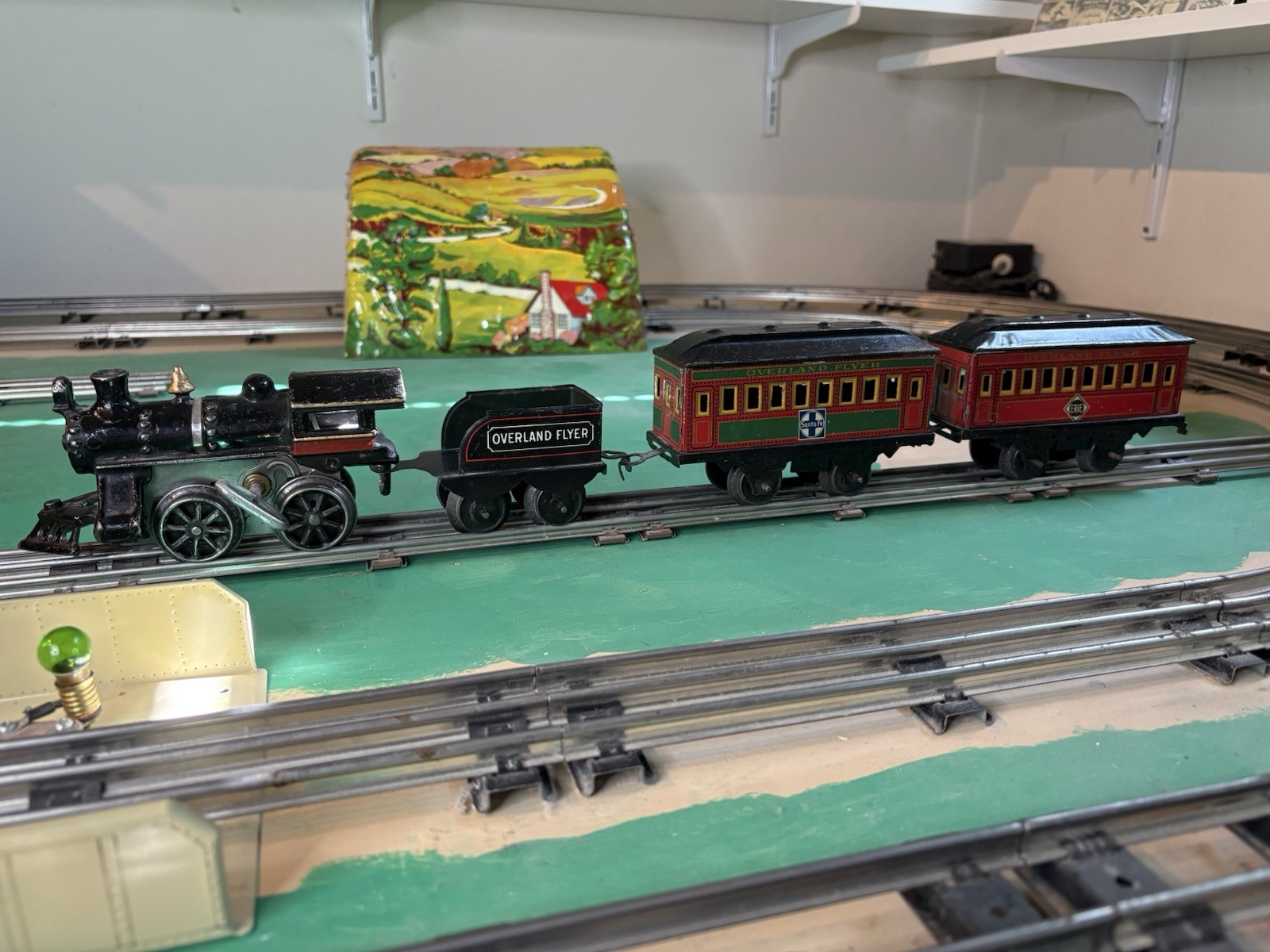 Hafner Overland Flyer Prewar O Gauge Cast Iron Windup Locomotive