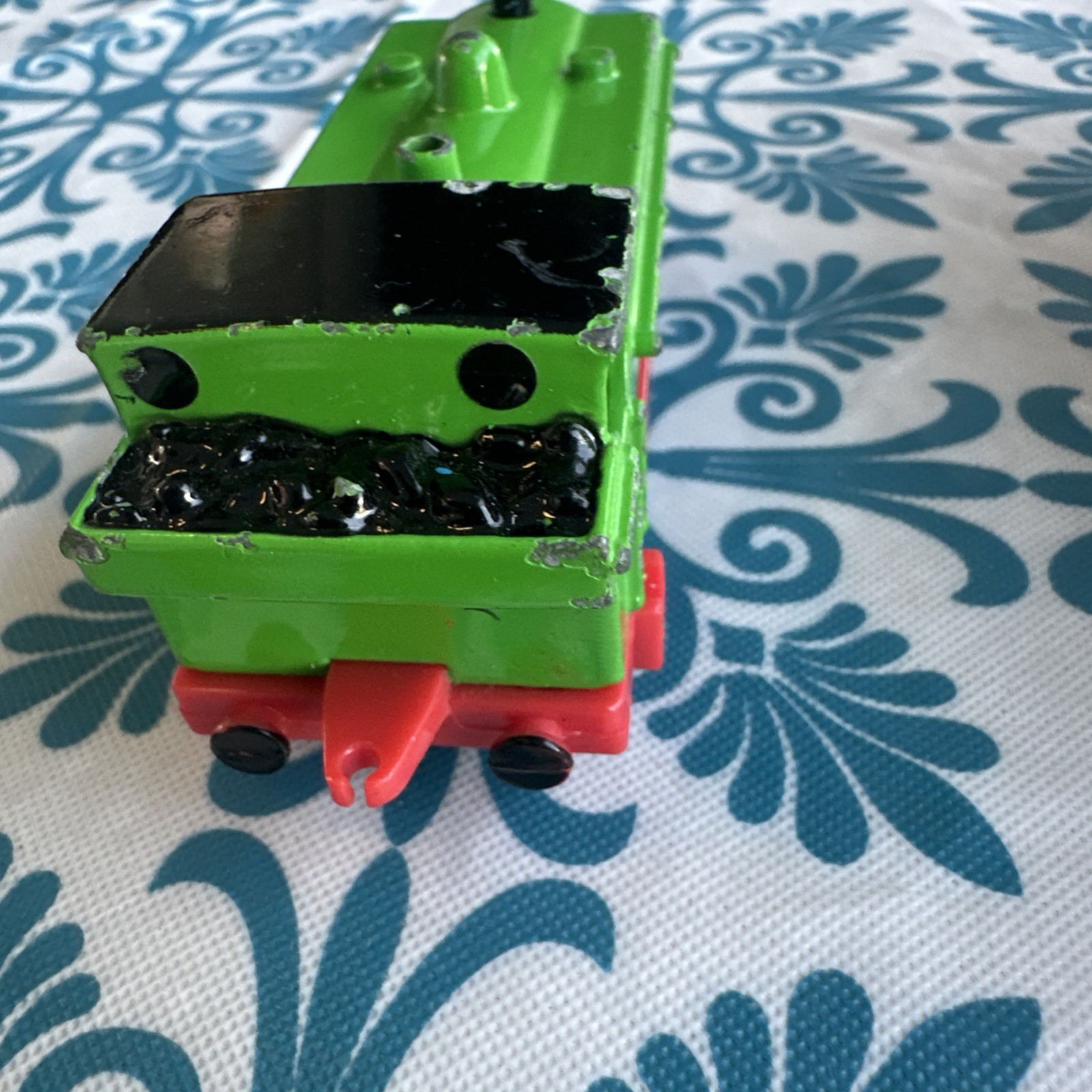 ERTL Thomas and Friends, Duck, 1990 Diecast Green Black Red Locomotive Number 8