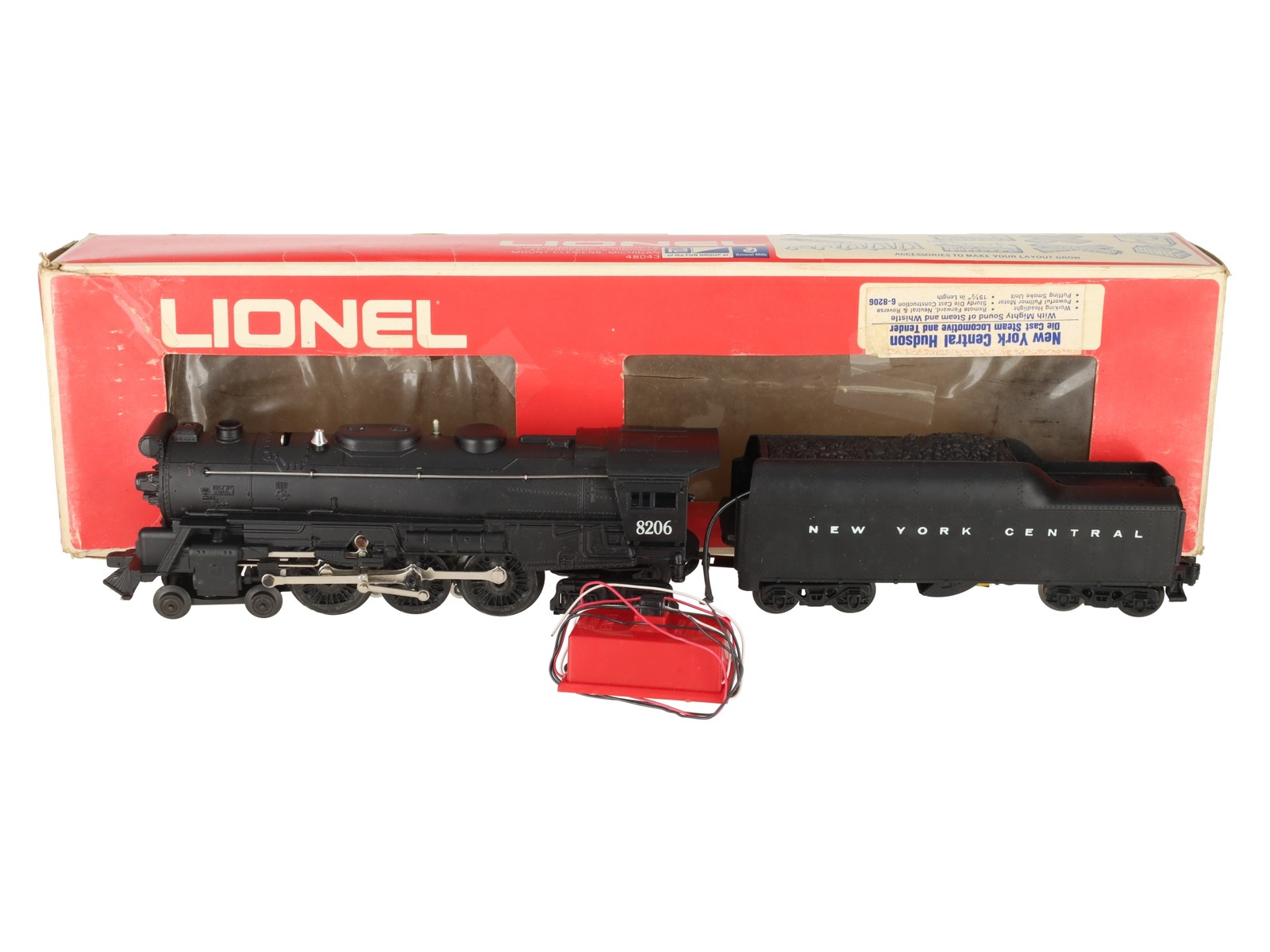 Lionel 6-8206 O Gauge New York Central Hudson 4-6-4 Steam Locomotive & Tender EX