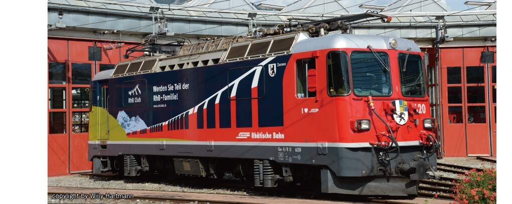 PSL KATO 3102-4 N Scale Alpine Locomotive Ge4/4-Ⅱ RhB Club Railway Model Red New