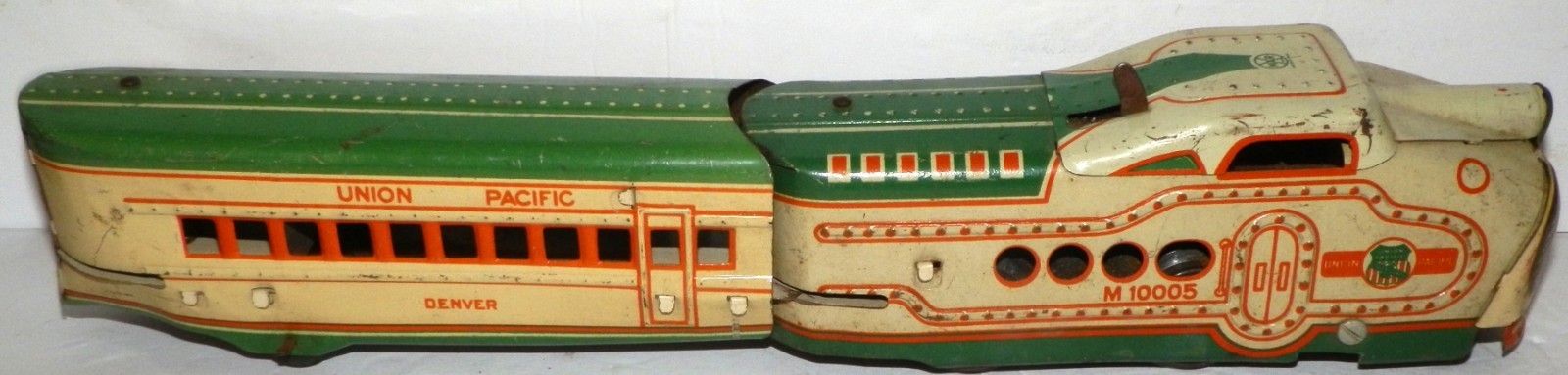 Vintage Marx Union Pacific Streamliner Tin Litho M10005 Untested