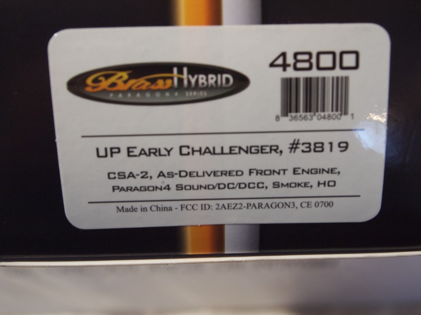 BROADWAY LIMITED HO 4800 UNION PACIFIC AS DELIVERED CHALLANGER No.3819
