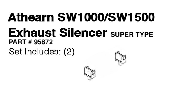 Athearn HO SW1500, SW1000 Part # 95872 Exhaust Silencer Super-Type NEW