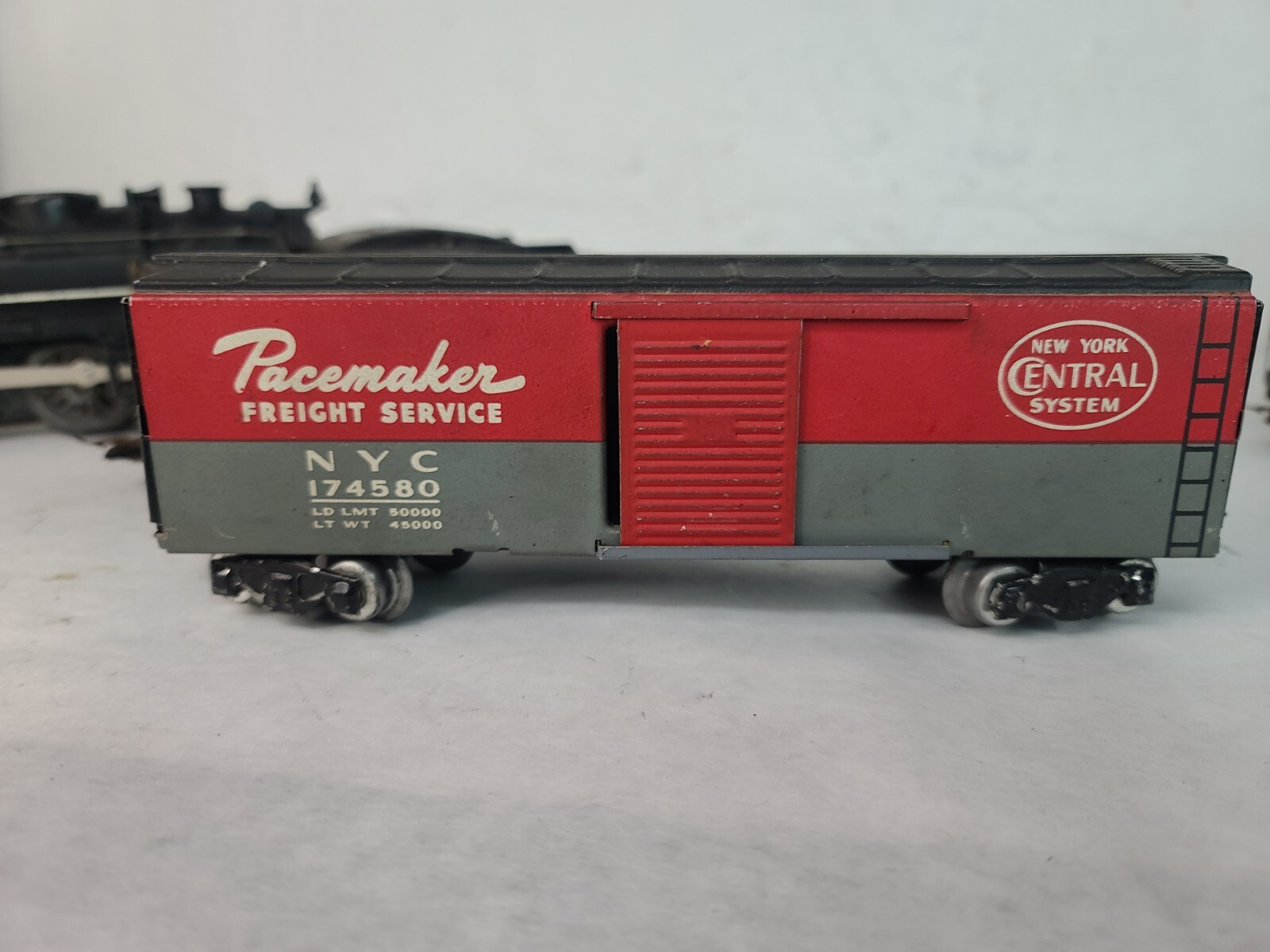 Working #666 Marx O Cast Metal 2-4-2 Steam Locomotive Tender Boxcar & Caboose