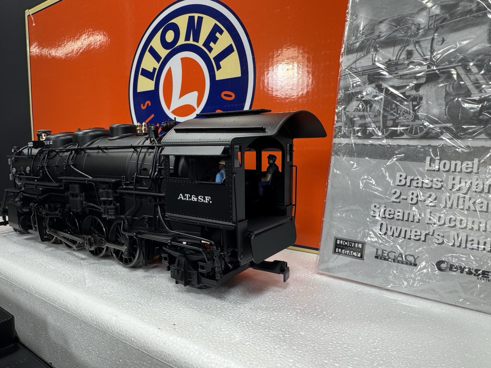 Lionel LEGACY 6-84472 brass hybrid Santa Fe Mikado steam engine #3222 LNIB