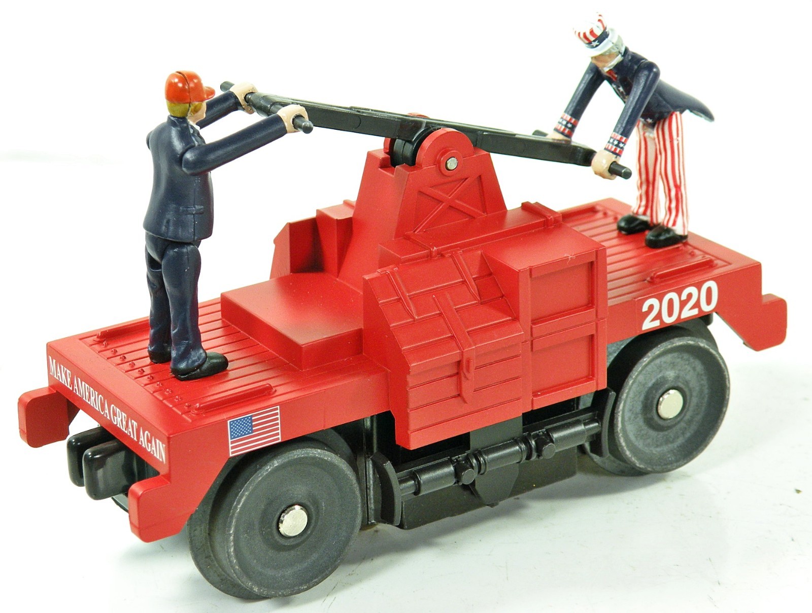 MTH 30-5189 RNC Trump & Uncle Sam Operating Hand Car Bumper Reversing NIB
